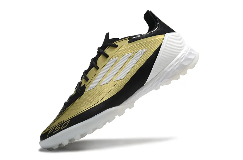 Messi x Adidas F50 Pro TF - Gold/Classic Black/White