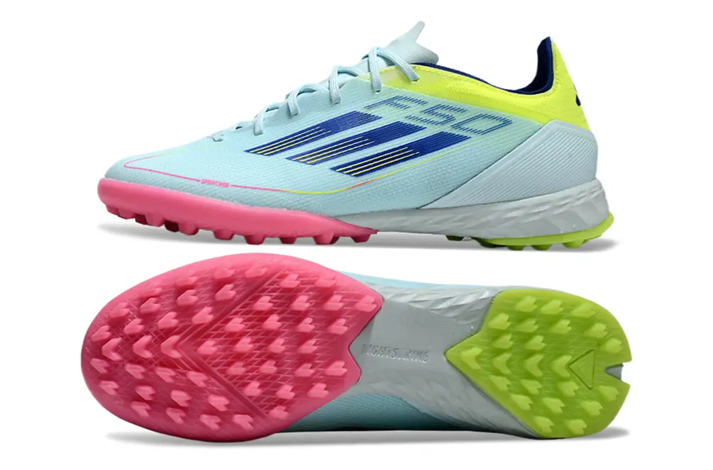Adidas F50 Pro TF - Aqua/Light Pink/Neon Yellow