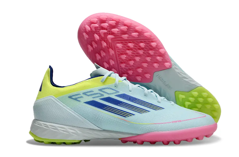 Adidas F50 Pro TF - Aqua/Light Pink/Neon Yellow