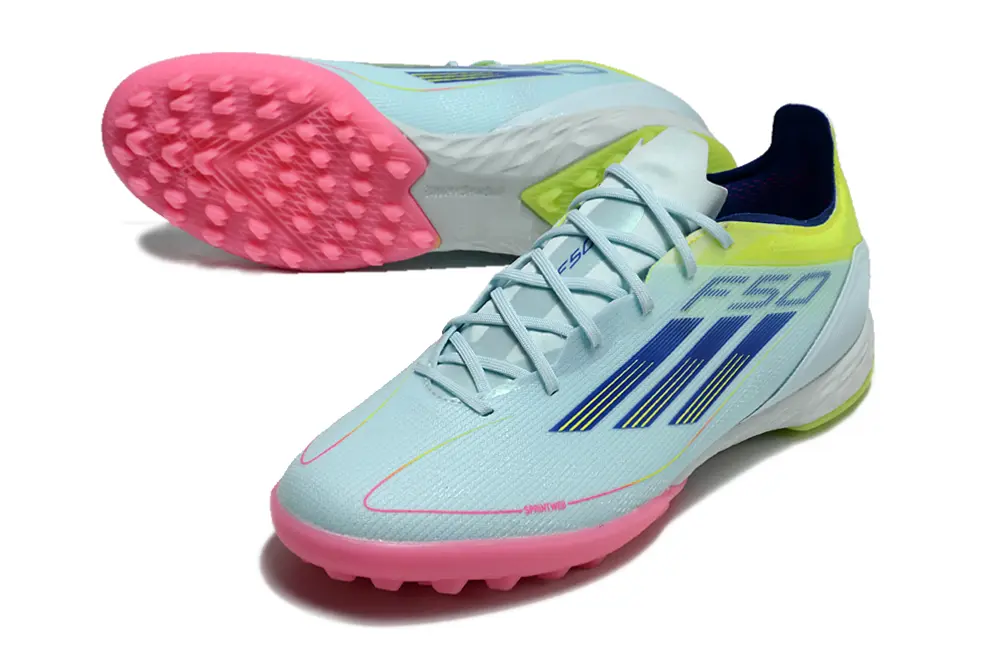 Adidas F50 Pro TF - Aqua/Light Pink/Neon Yellow