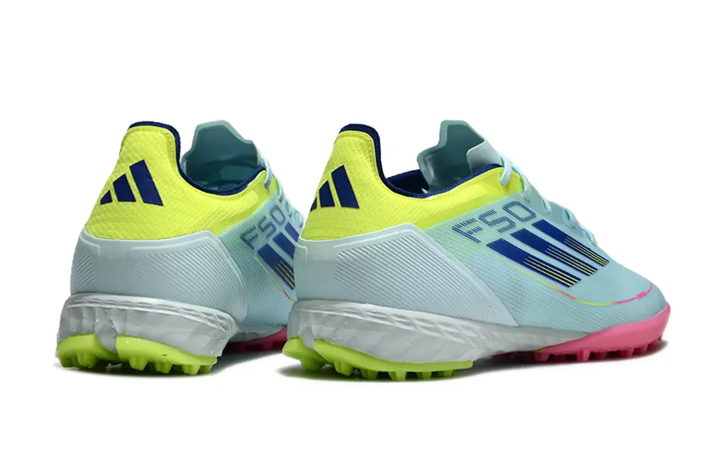 Adidas F50 Pro TF - Aqua/Light Pink/Neon Yellow