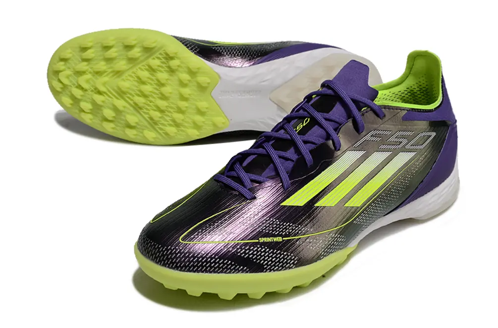 Adidas F50 Pro TF - Purple/Lime Green/Shimmering Black
