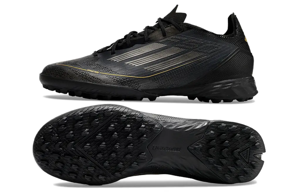 Adidas F50 Pro TF - Black/Gold Accents/Black Out