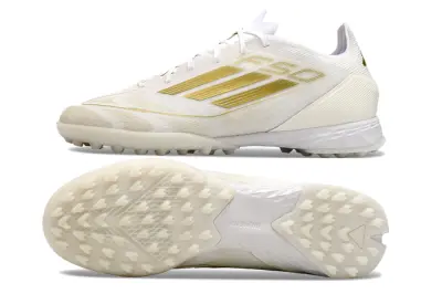 Adidas F50 Pro TF - White/Gold Accent/White Base
