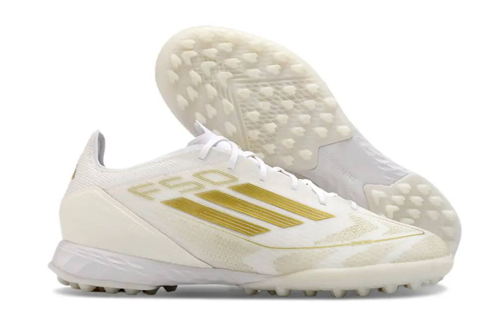 Adidas F50 Pro TF - White/Gold Accent/White Base