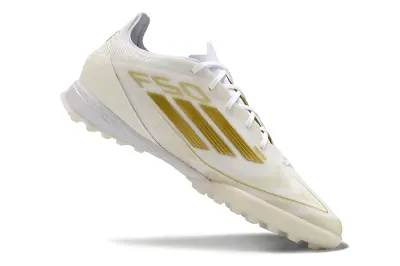 Adidas F50 Pro TF - White/Gold Accent/White Base