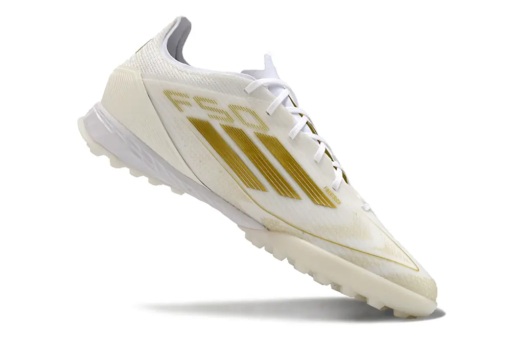 Adidas F50 Pro TF - White/Gold Accent/White Base