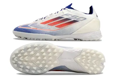 Adidas F50 Pro TF - White/Electric Blue/Fiery Red