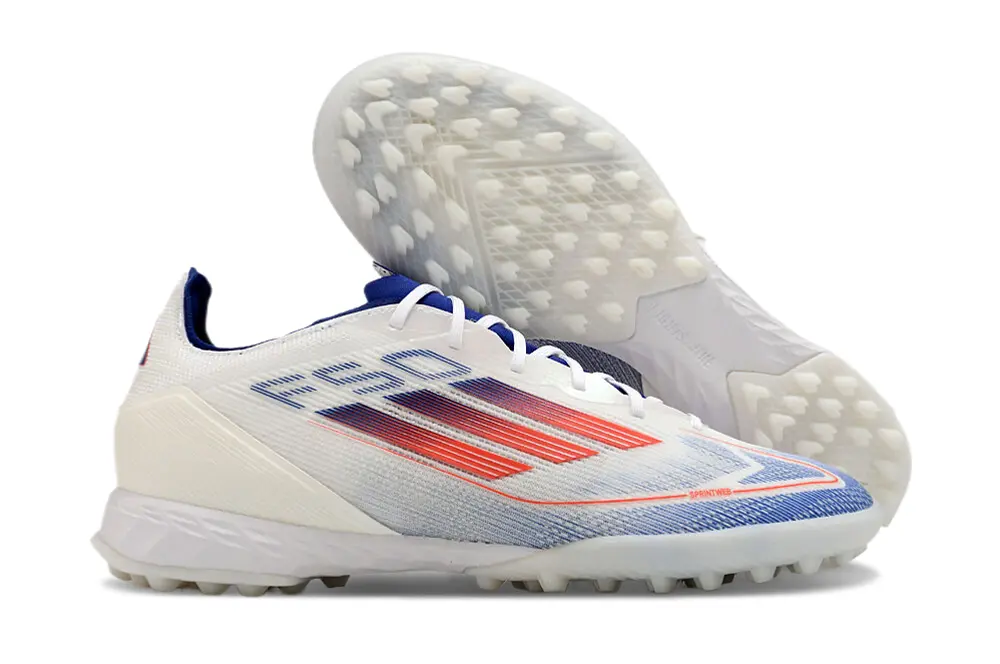 Adidas F50 Pro TF - White/Electric Blue/Fiery Red