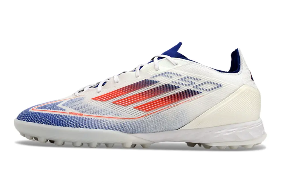 Adidas F50 Pro TF - White/Electric Blue/Fiery Red