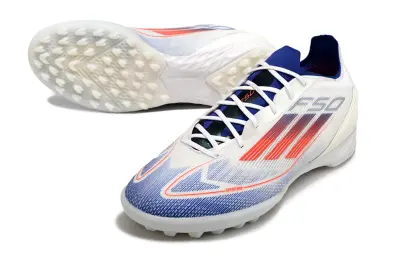 Adidas F50 Pro TF - White/Electric Blue/Fiery Red