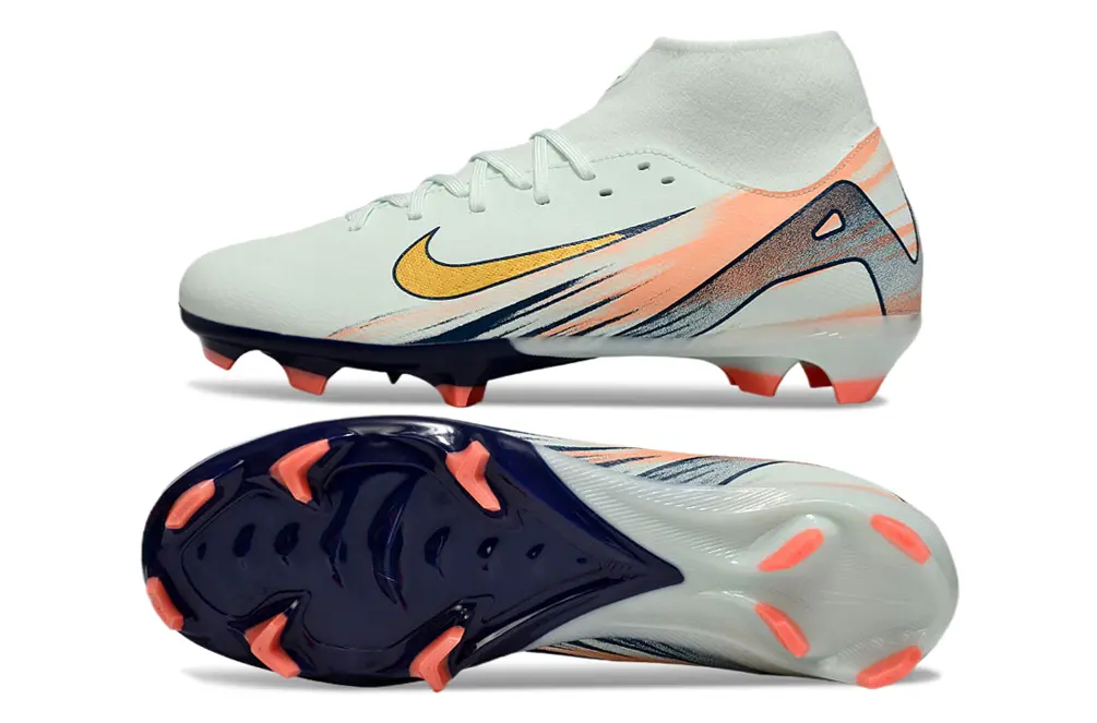 Nike Air Zoom Mercurial Superfly 10 Academy FG - White/Golden Yellow/Navy Blue