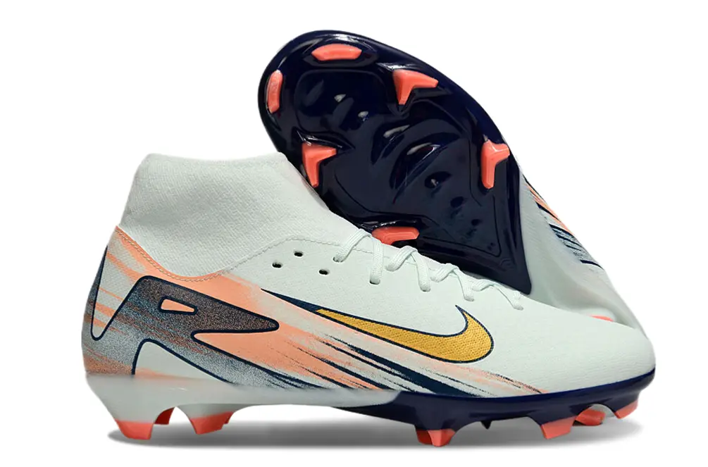 Nike Air Zoom Mercurial Superfly 10 Academy FG - White/Golden Yellow/Navy Blue