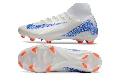 Nike Air Zoom Mercurial Superfly 10 Academy FG - White/Blue Sparkle/Orange Hues