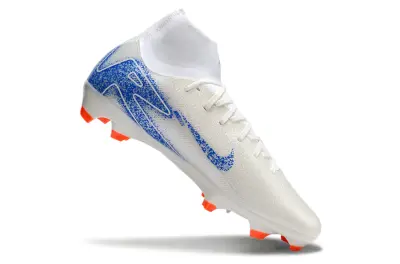 Nike Air Zoom Mercurial Superfly 10 Academy FG - White/Blue Sparkle/Orange Hues