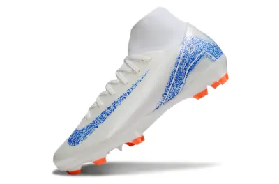 Nike Air Zoom Mercurial Superfly 10 Academy FG - White/Blue Sparkle/Orange Hues