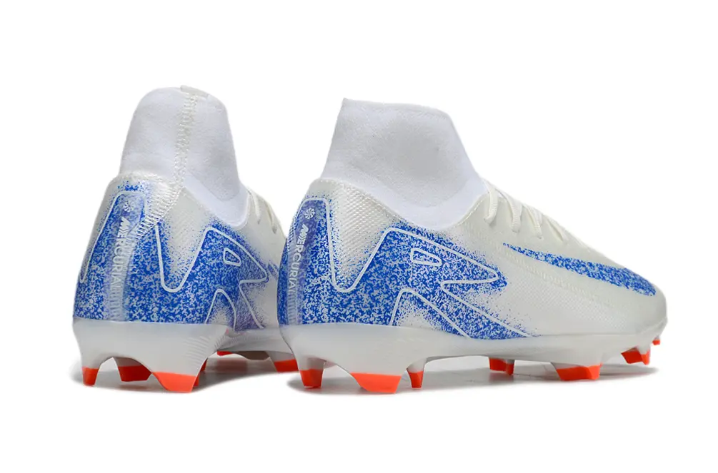 Nike Air Zoom Mercurial Superfly 10 Academy FG - White/Blue Sparkle/Orange Hues