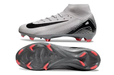 Nike Air Zoom Mercurial Superfly 10 Academy FG - Gray/Coral Red/Black