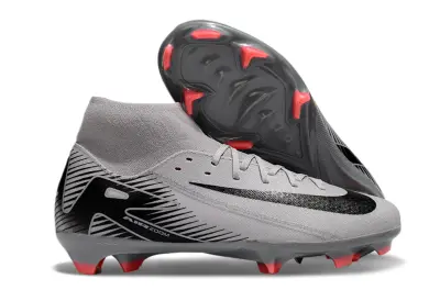 Nike Air Zoom Mercurial Superfly 10 Academy FG - Gray/Coral Red/Black