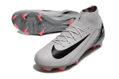 Nike Air Zoom Mercurial Superfly 10 Academy FG - Gray/Coral Red/Black