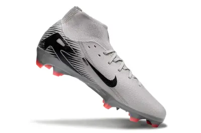 Nike Air Zoom Mercurial Superfly 10 Academy FG - Gray/Coral Red/Black