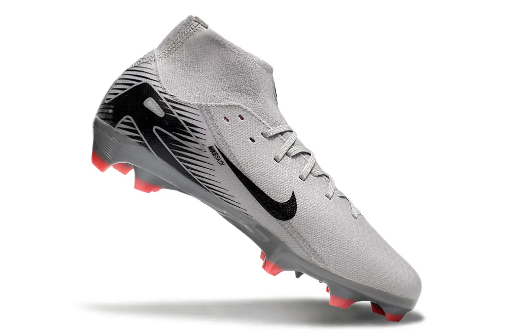 Nike Air Zoom Mercurial Superfly 10 Academy FG - Gray/Coral Red/Black
