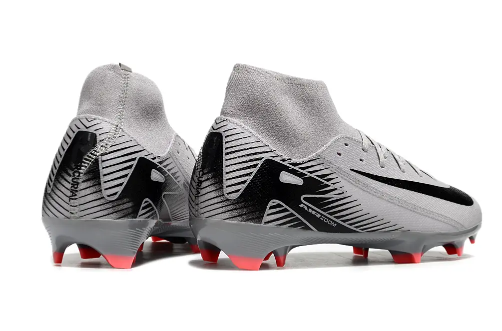 Nike Air Zoom Mercurial Superfly 10 Academy FG - Gray/Coral Red/Black