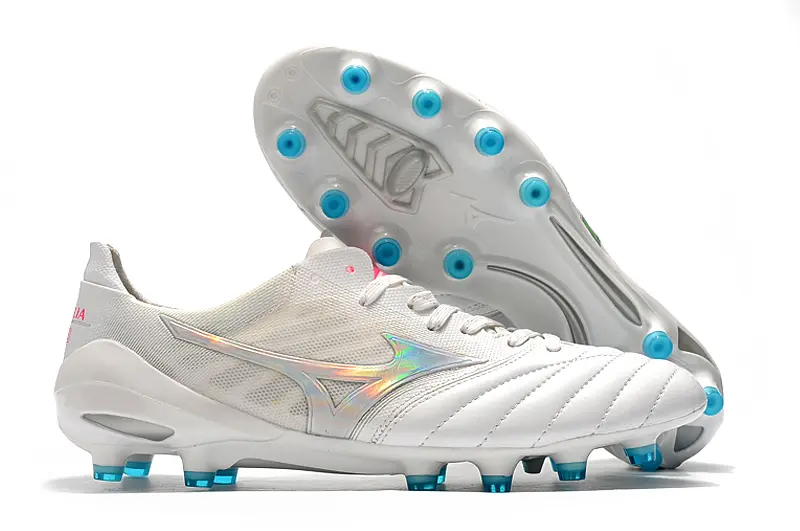 Mizuno Morelia Neo 2 FG - White/Iridescent Blue/Iridescent Pink