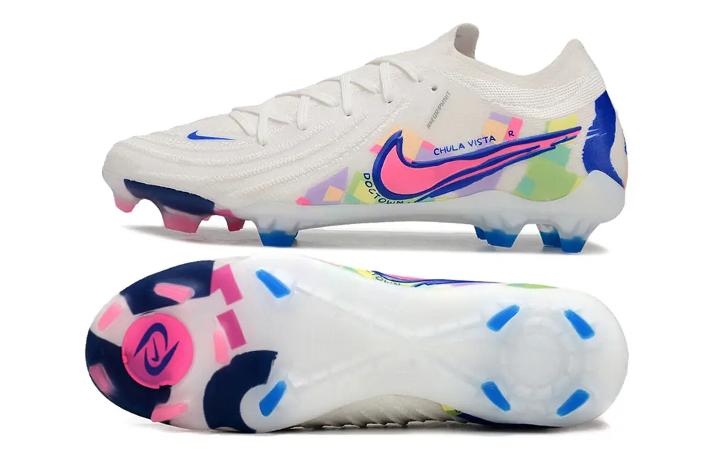 Nike Phantom GX 2 Elite FG - White/Neon Pink/Mystic Blue