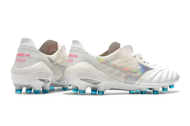 Mizuno Morelia Neo 2 FG - White/Iridescent Blue/Iridescent Pink