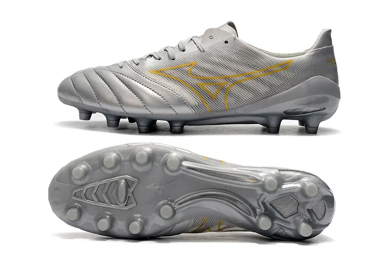 Mizuno Morelia Neo 2 FG - Silver/Metallic Silver/Golden Highlights