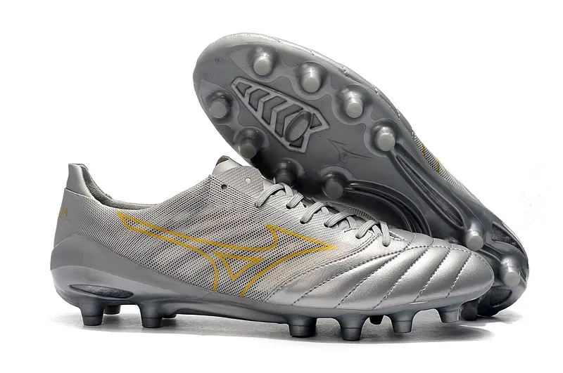Mizuno Morelia Neo 2 FG - Silver/Metallic Silver/Golden Highlights
