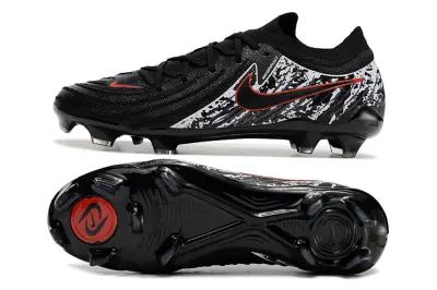 Nike Phantom GX 2 Elite FG - Black/Crimson Red/Silver White
