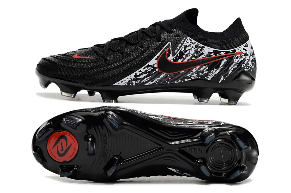 Nike Phantom GX 2 Elite FG - Black/Crimson Red/Silver White