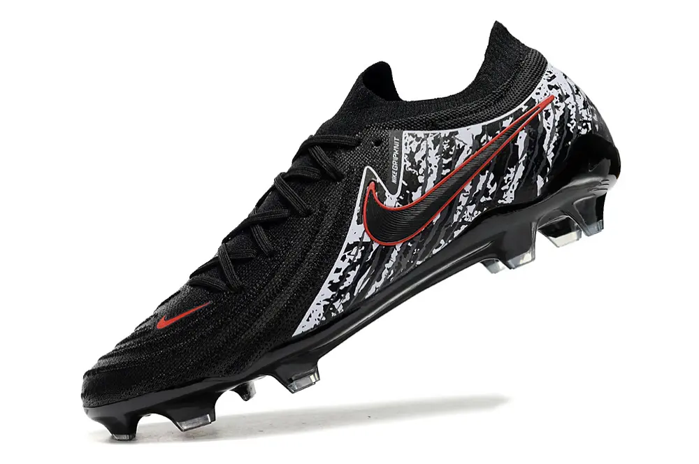 Nike Phantom GX 2 Elite FG - Black/Crimson Red/Silver White