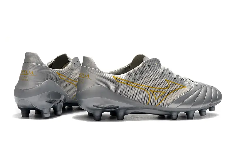 Mizuno Morelia Neo 2 FG - Silver/Metallic Silver/Golden Highlights
