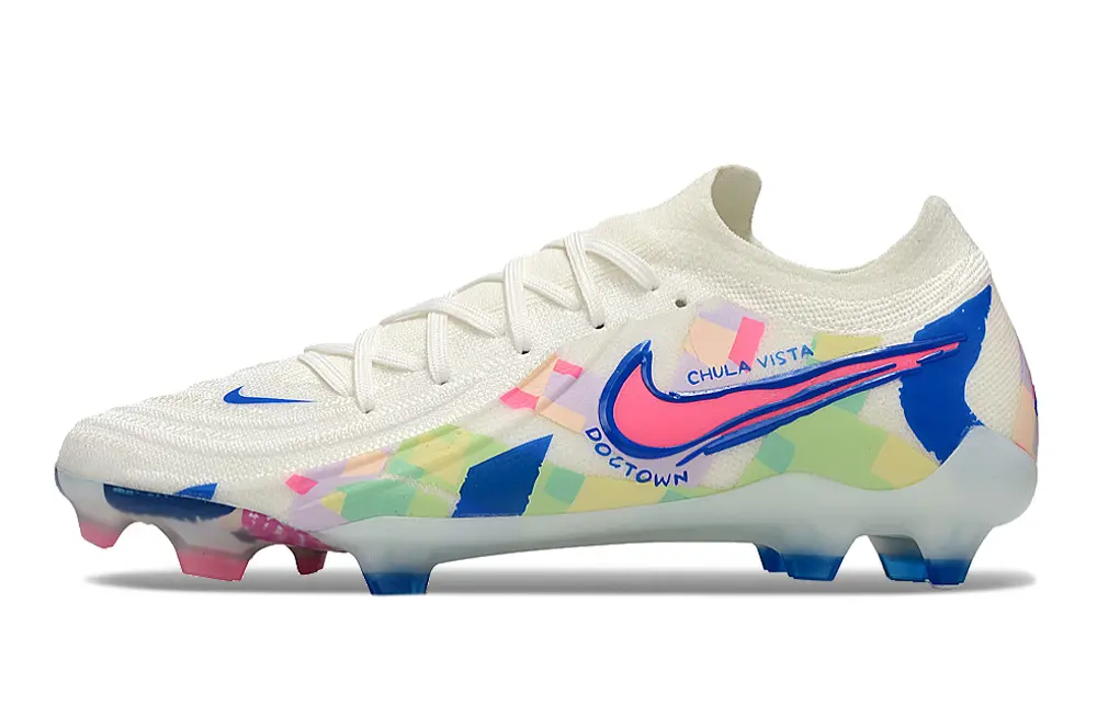 Nike Phantom GX 2 Elite FG - White/Pastel Colors/Blue Accents
