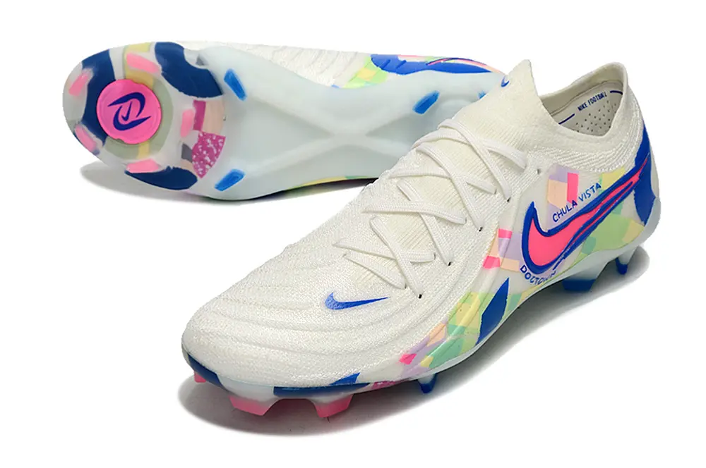 Nike Phantom GX 2 Elite FG - White/Pastel Colors/Blue Accents