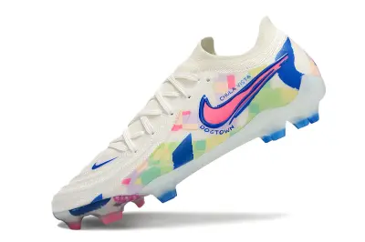 Nike Phantom GX 2 Elite FG - White/Pastel Colors/Blue Accents