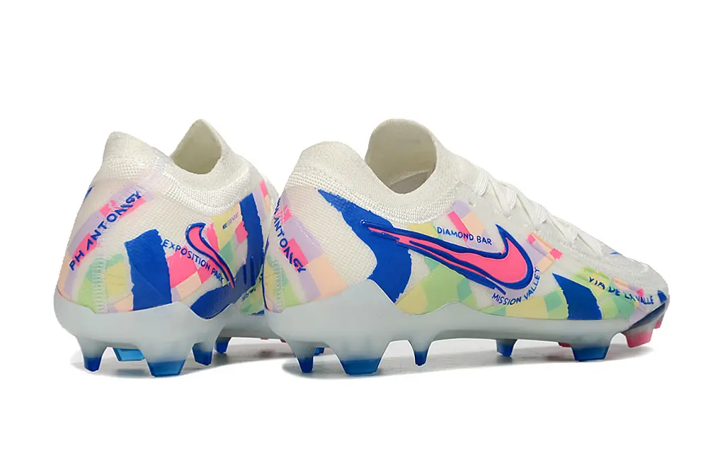 Nike Phantom GX 2 Elite FG - White/Pastel Colors/Blue Accents