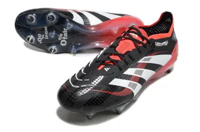 Adidas Predator 25 Elite SG - Black/Red Accent/White Detail