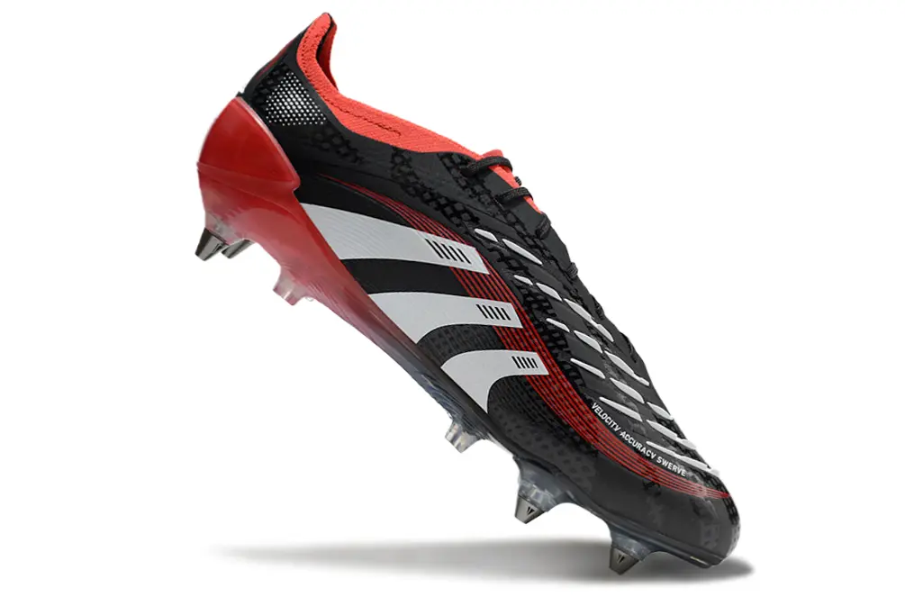 Adidas Predator 25 Elite SG - Black/Red Accent/White Detail
