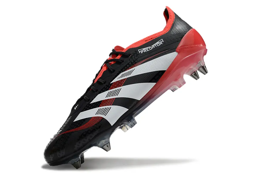 Adidas Predator 25 Elite SG - Black/Red Accent/White Detail