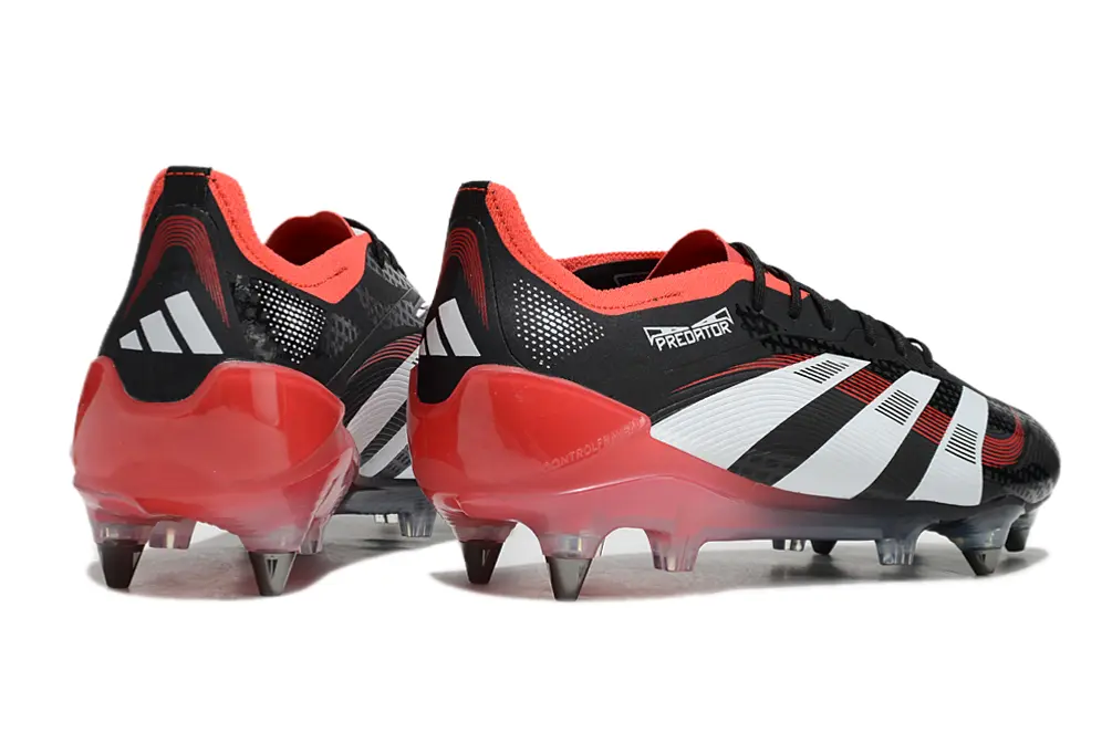 Adidas Predator 25 Elite SG - Black/Red Accent/White Detail