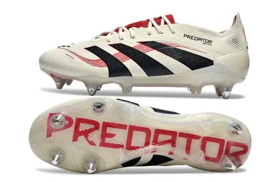 Adidas Predator 25 Elite SG - Cream/Black/Scarlet