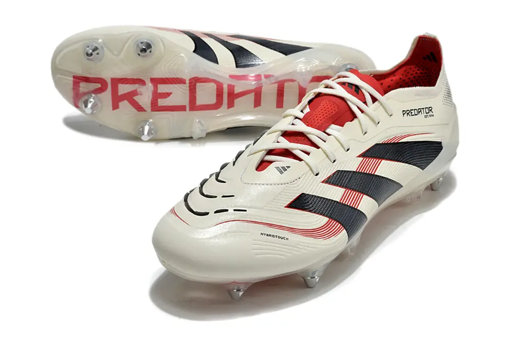 Adidas Predator 25 Elite SG - Cream/Black/Scarlet