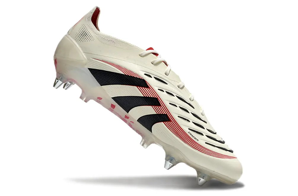 Adidas Predator 25 Elite SG - Cream/Black/Scarlet