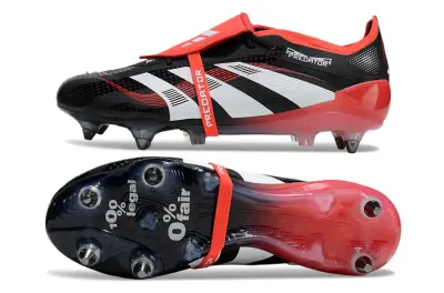 Adidas Predator 25 Elite Foldover Tongue SG - Black/Fiery Red/White