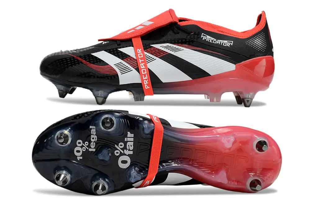 Adidas Predator 25 Elite Foldover Tongue SG - Black/Fiery Red/White
