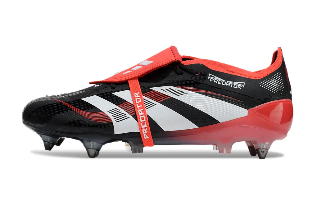 Adidas Predator 25 Elite Foldover Tongue SG - Black/Fiery Red/White